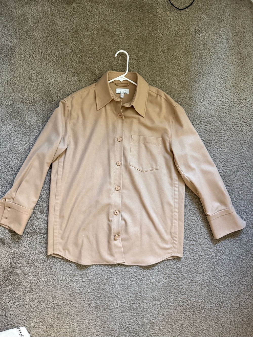 &other stories wool button-up shirt